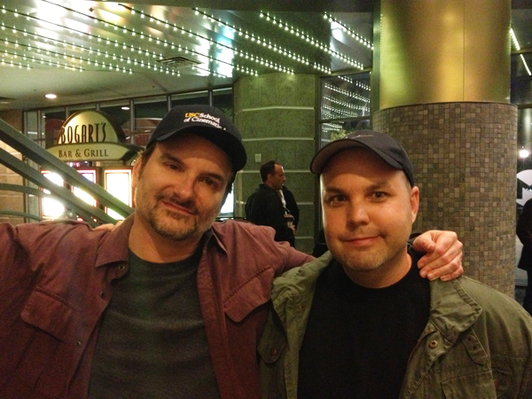 Hanging with Shane Black at the Iron Man 3 party!