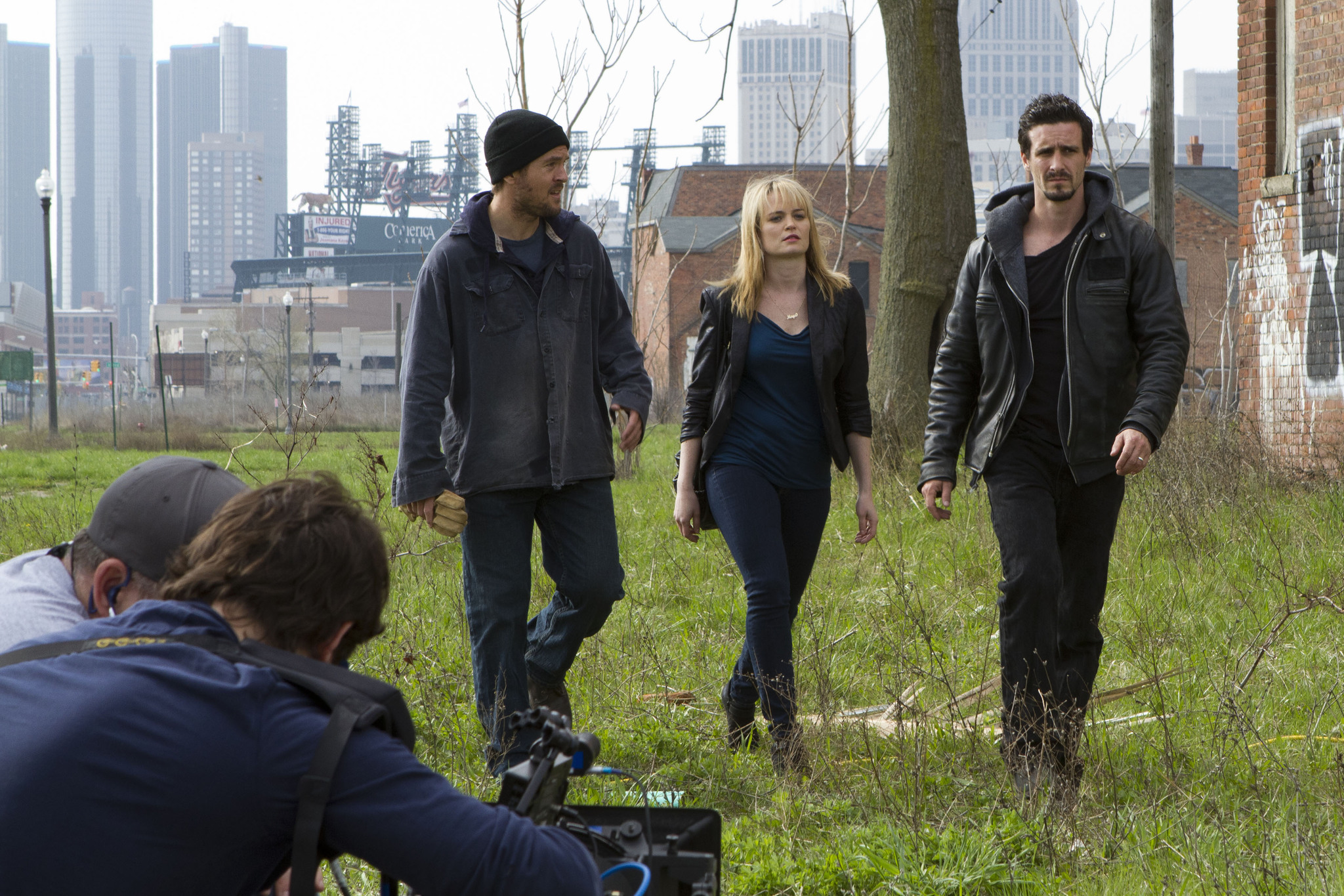 Still of Sprague Grayden, James Ransone and Michael James in Low Winter Sun (2013)