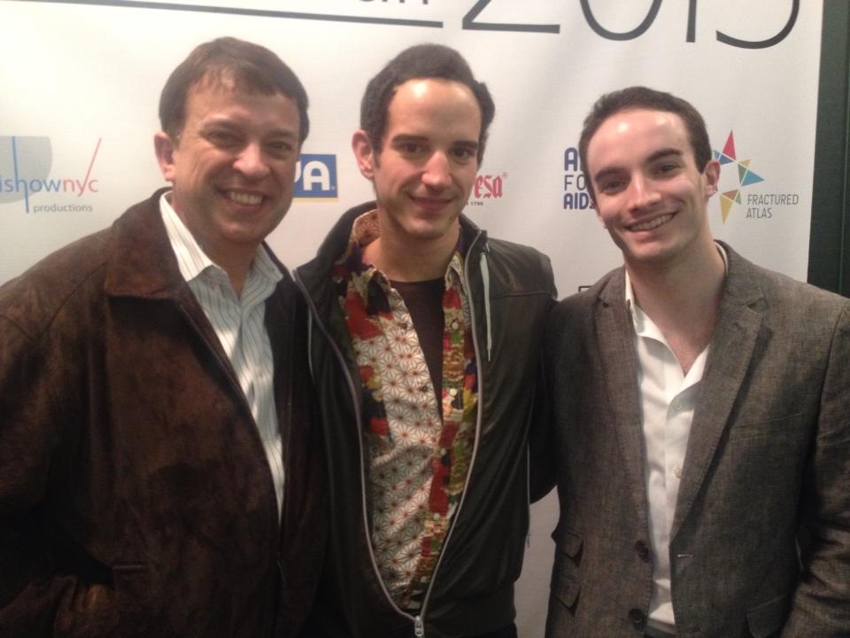 Left to right: Francisco Fuertes, Francisco Lupini, and Francisco Huergo at a film festival where 