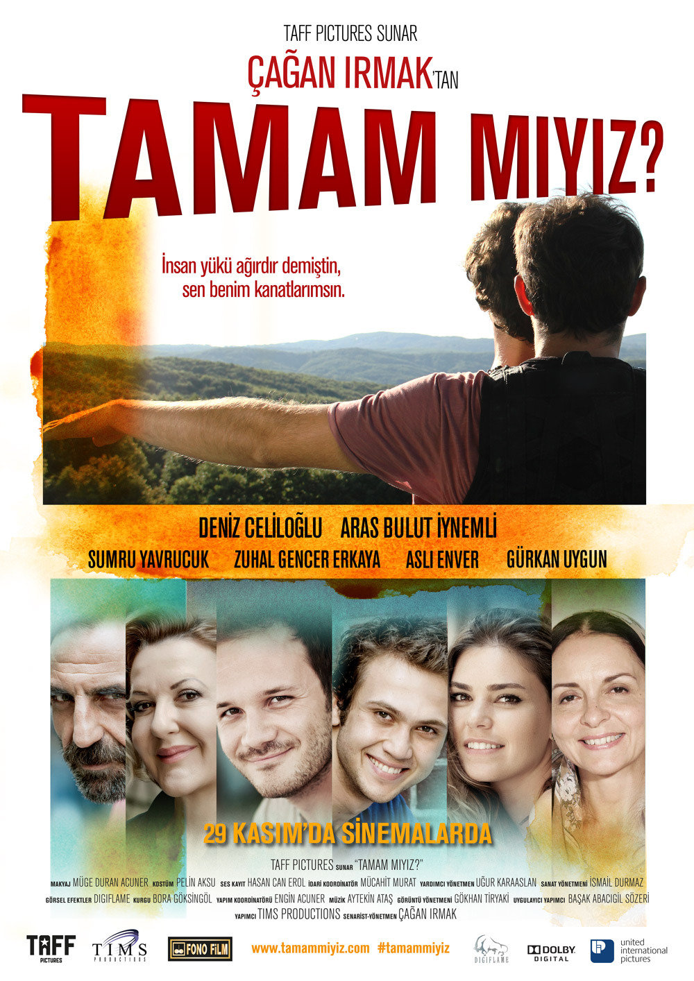 Zuhal Gencer, Timur Savci, Gürkan Uygun, Asli Enver, Deniz Celiloglu and Aras Bulut Iynemli in Tamam miyiz? (2013)