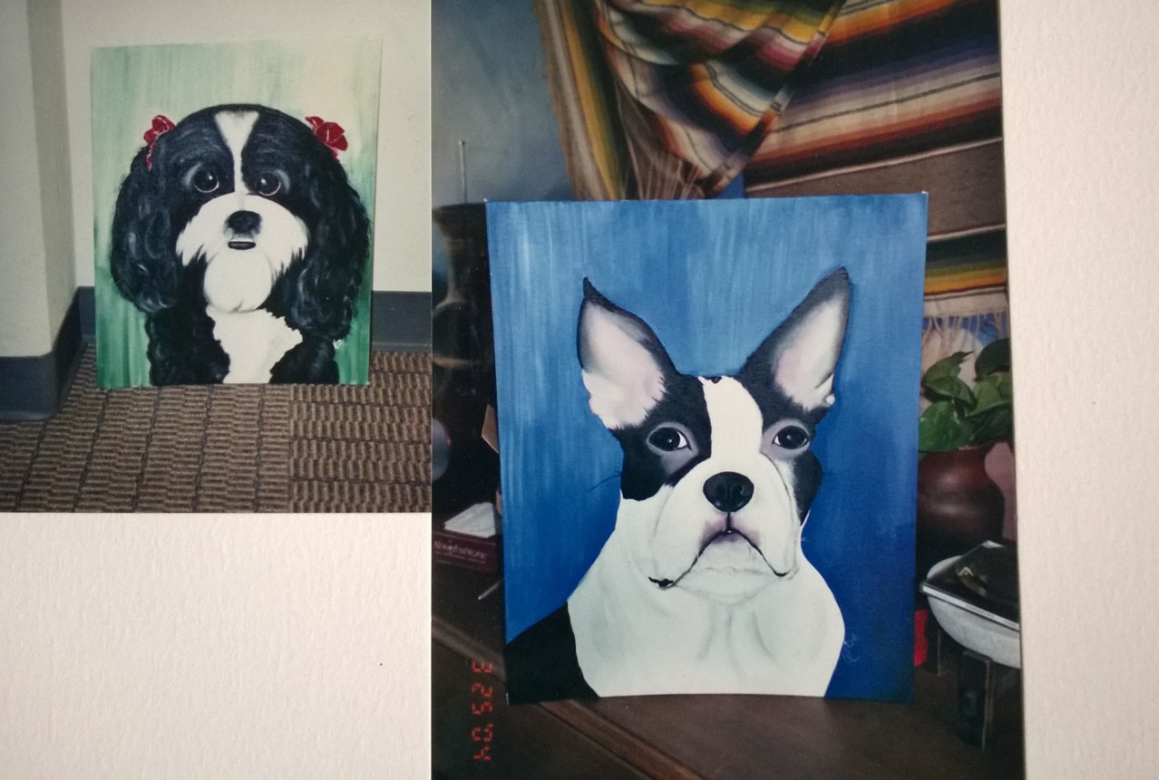 Puppy Portraits Acrylic on canvas 16