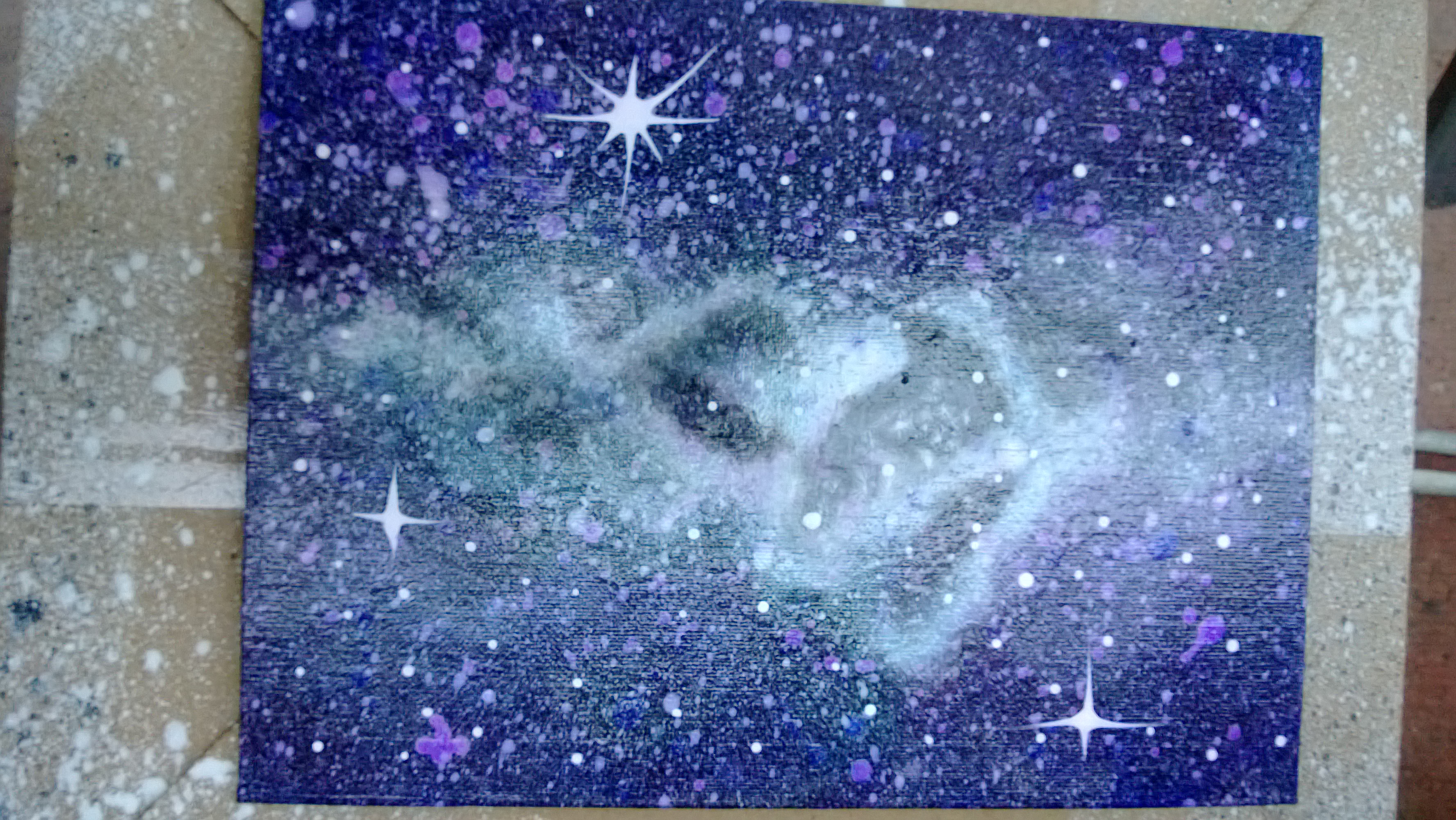 Nana's Magic Nebula I 9 in X 12 in mixed media on canvas