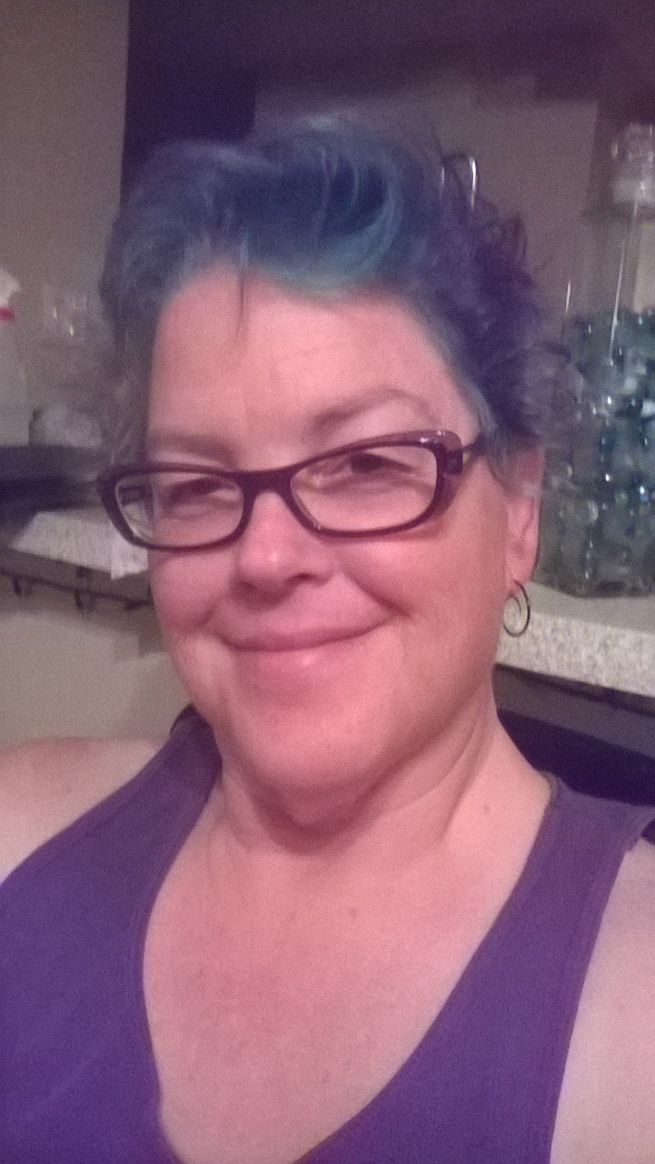 Honoring the Goddess...with turquoise and purple hair! September, 2014