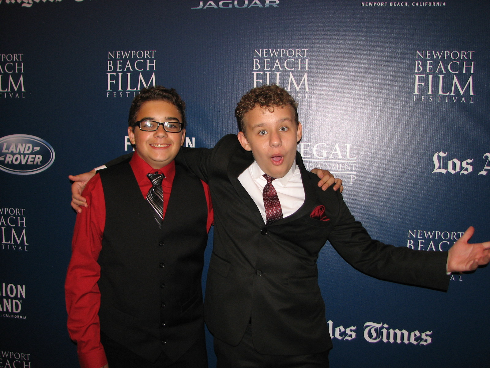 Fred Allen and Carsen Warner on the Red Carpet at the Newport Beach Film Festival for the festival opening film LOVESICK.