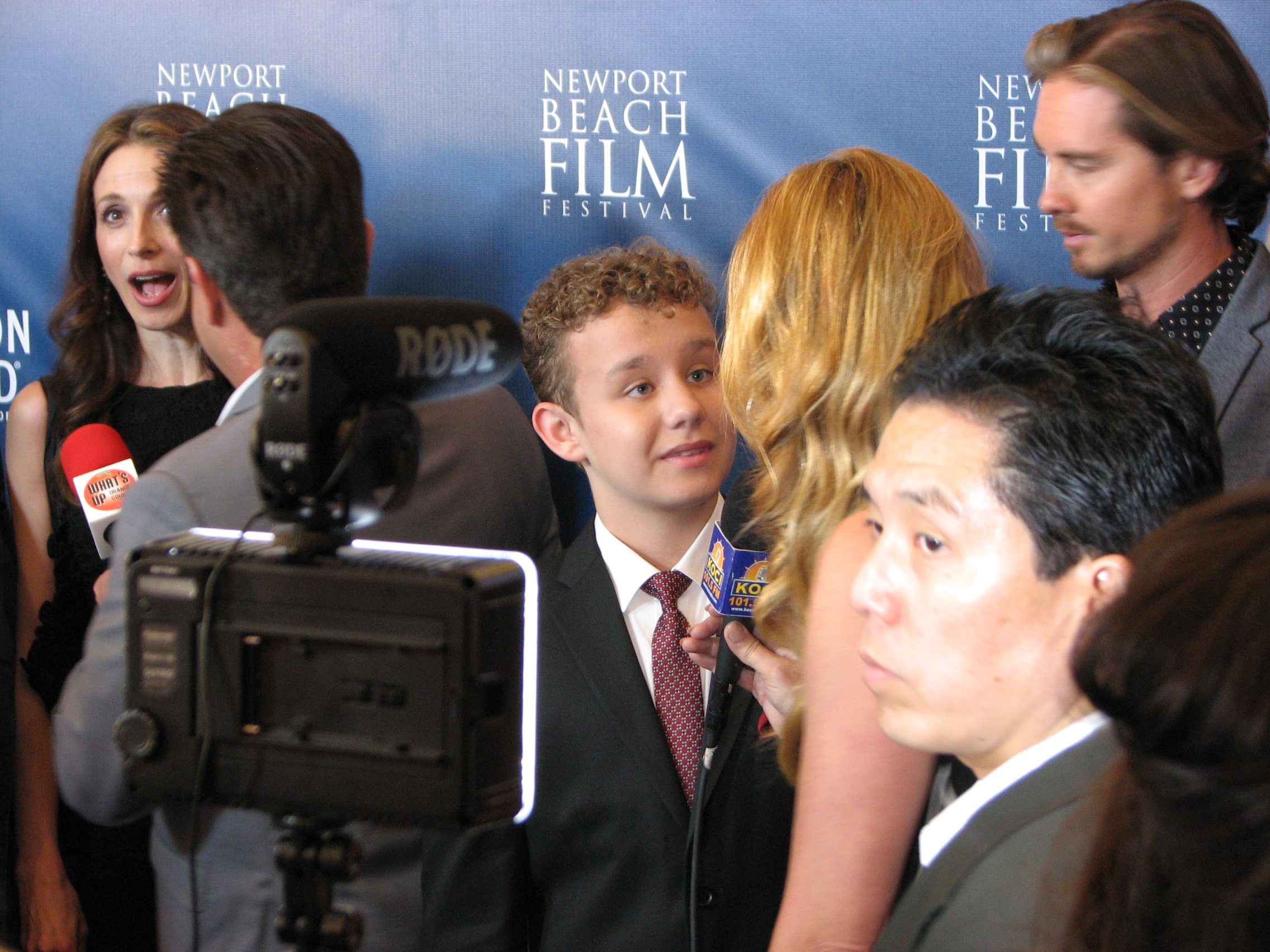 Carsen Warner on the Red Carpet at the Newport Beach Film Festival for the festival opening film LOVESICK.