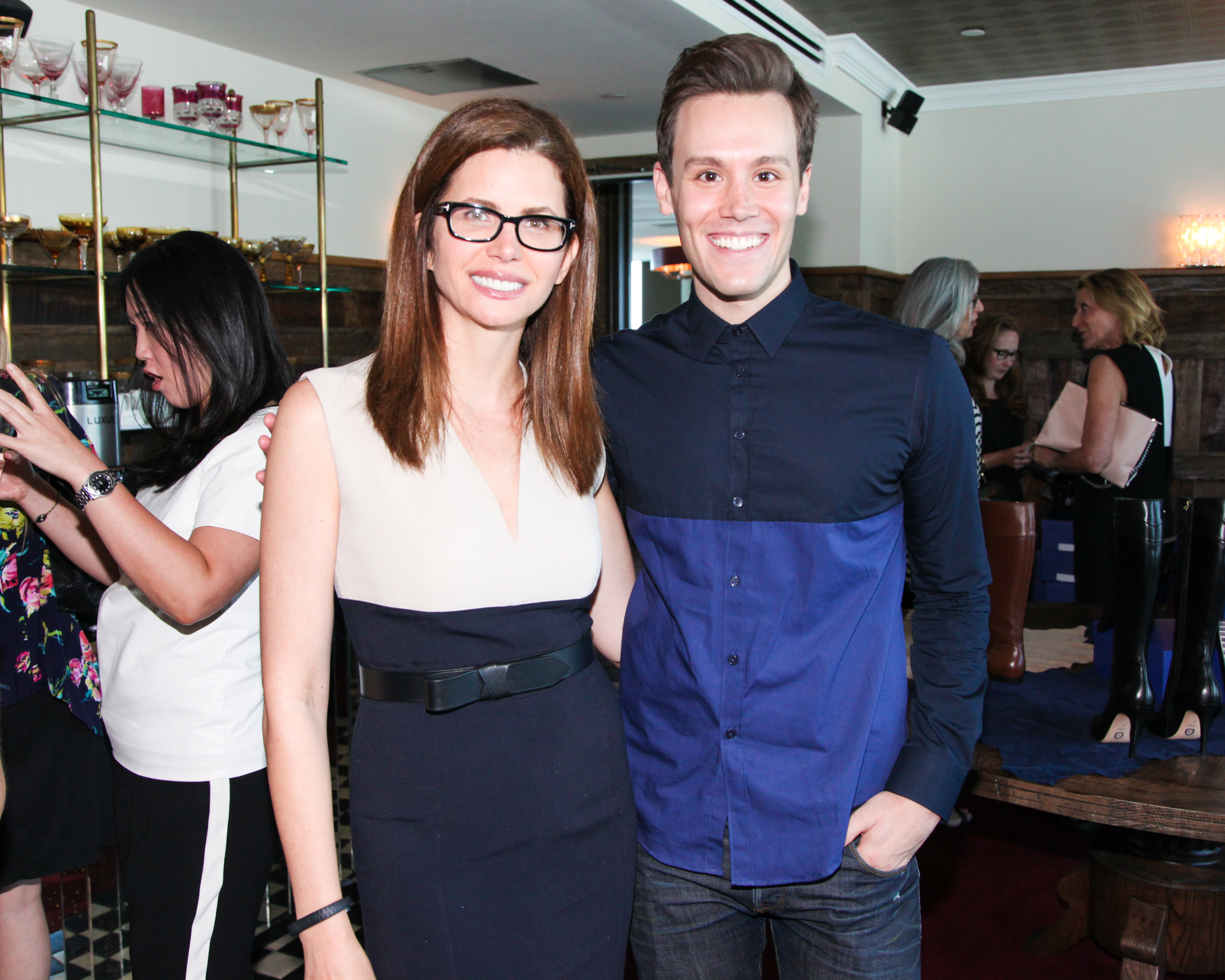 Television host Matthew Hoffman arrives with Desiree Gruber to a private event at Soho House, Los Angeles, CA