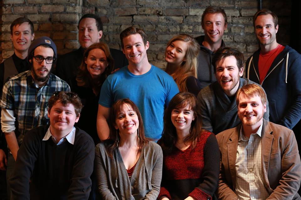 Angela Morris with the director, AD, and cast of Less Than 30.