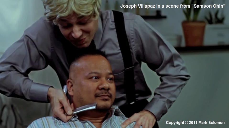 Joseph Villapaz as Sweany's next victim in a scene from Samson Chin.