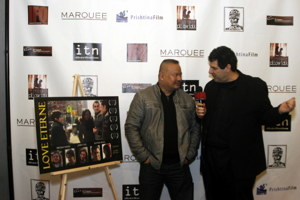 Director Joseph Villapaz being interviewed at the 2011 New York International Independent Film & Video Festival.