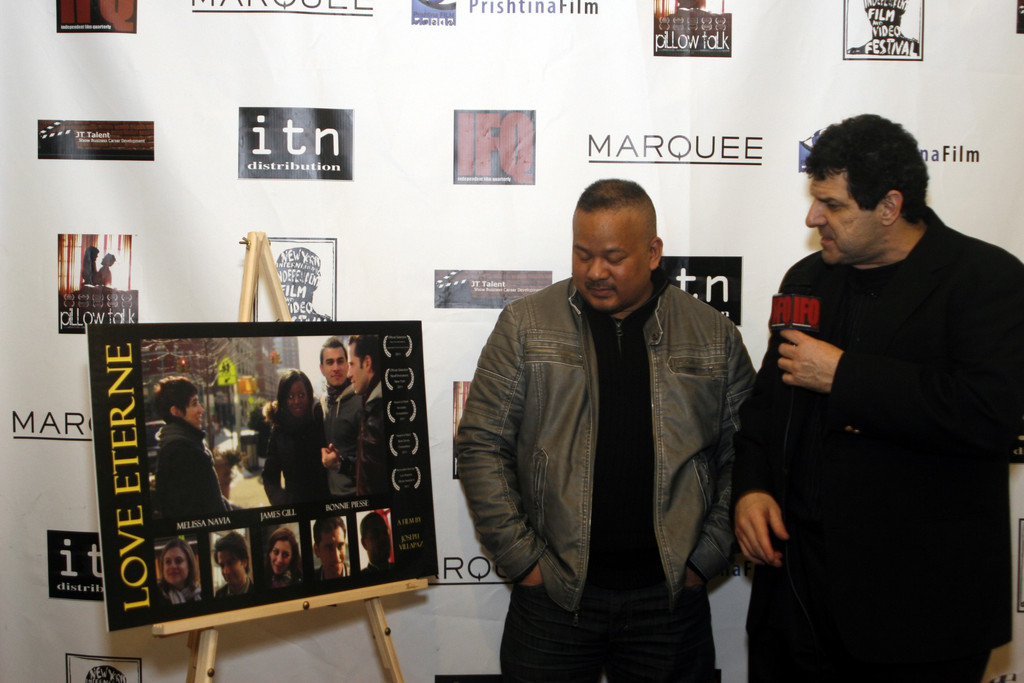 Director Joseph Villapaz being interviewed at the 2011 New York International Independent Film & Video Festival.