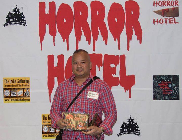 Director Joseph Villapaz receives a 4th Place award for Best Sci-Fi Short for his film, 14 DAYS at the International Horror Hotel film festival.