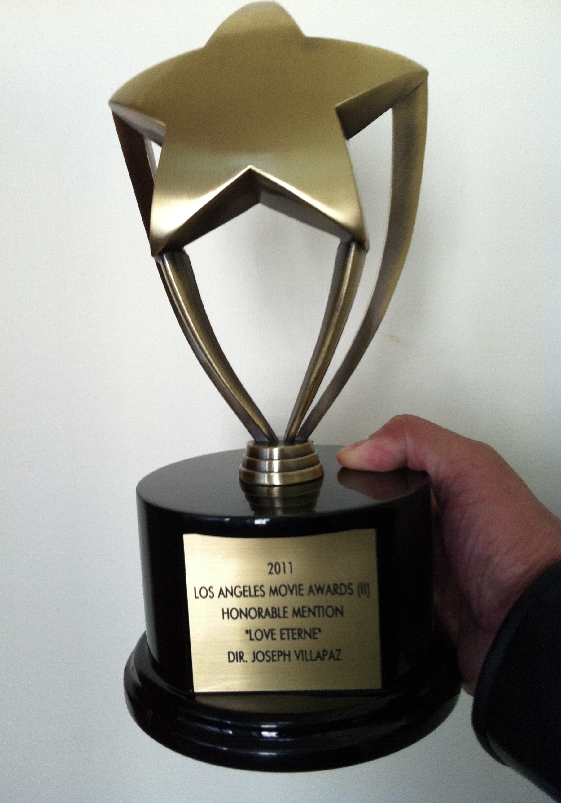 Honorable Mention from the Los Angeles Movie Awards 2011 (II) for Love Eterne.