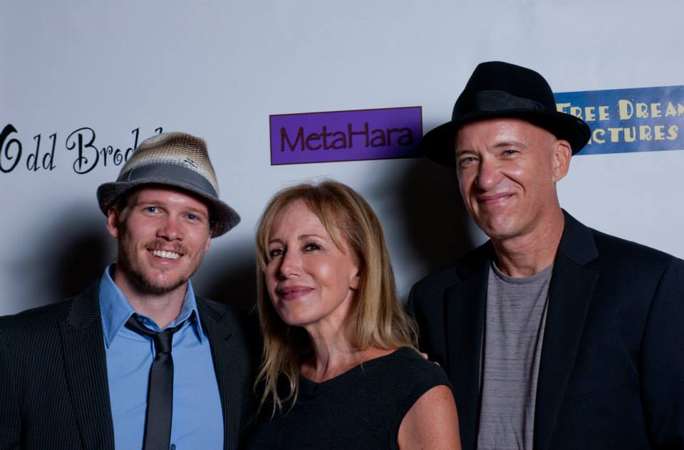 Scotty Dickert with actors Elana Krausz and Jim Hanks at the Silent River Film Festival screening of Odd Brodsky