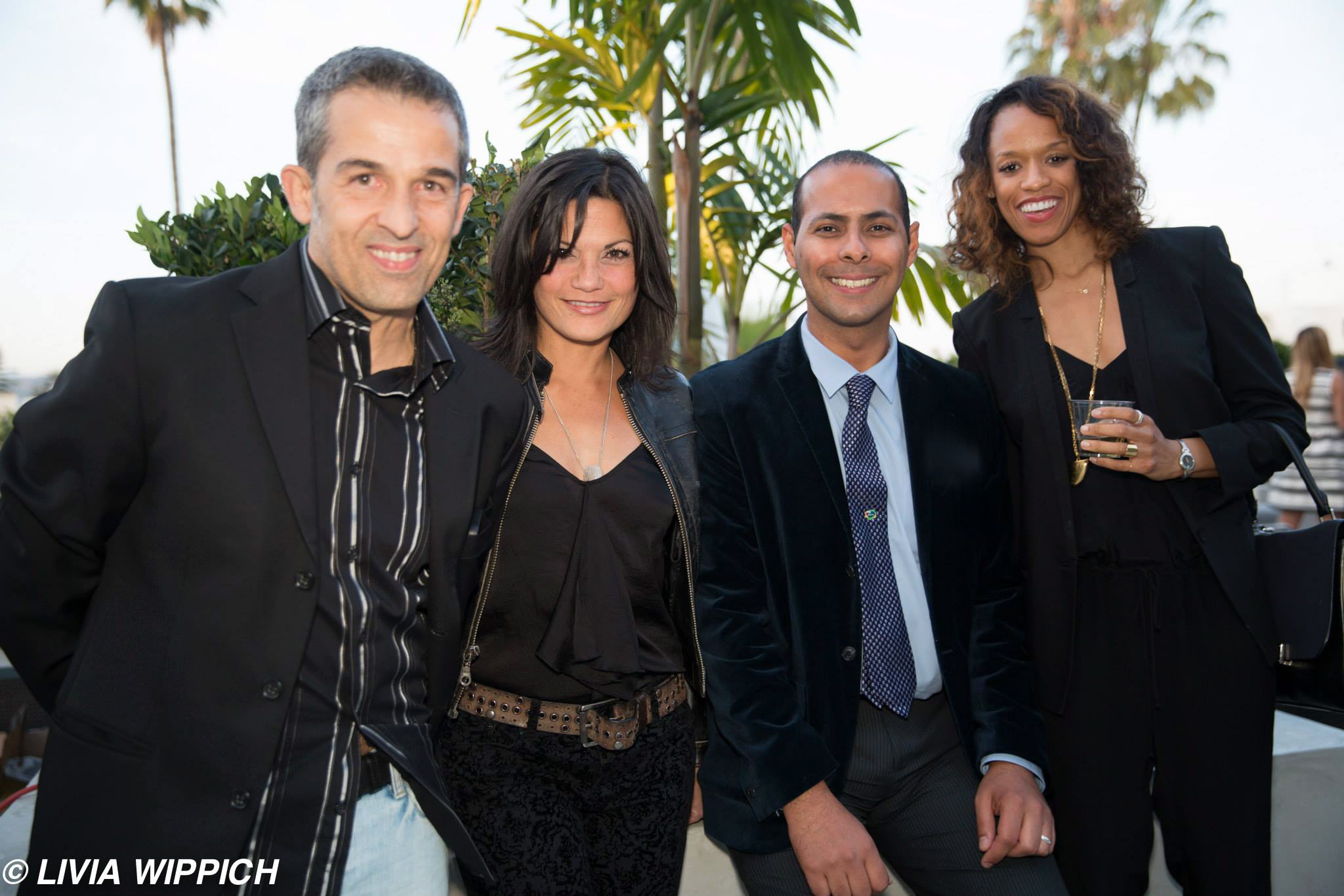 Marco Dutra, Leimomi Coloretti, Fabricio Correa, Valery Edwards. AKA, Beverly Hills, CA. Mixer for the 2014 Los Angeles Brazilian Film Festival.