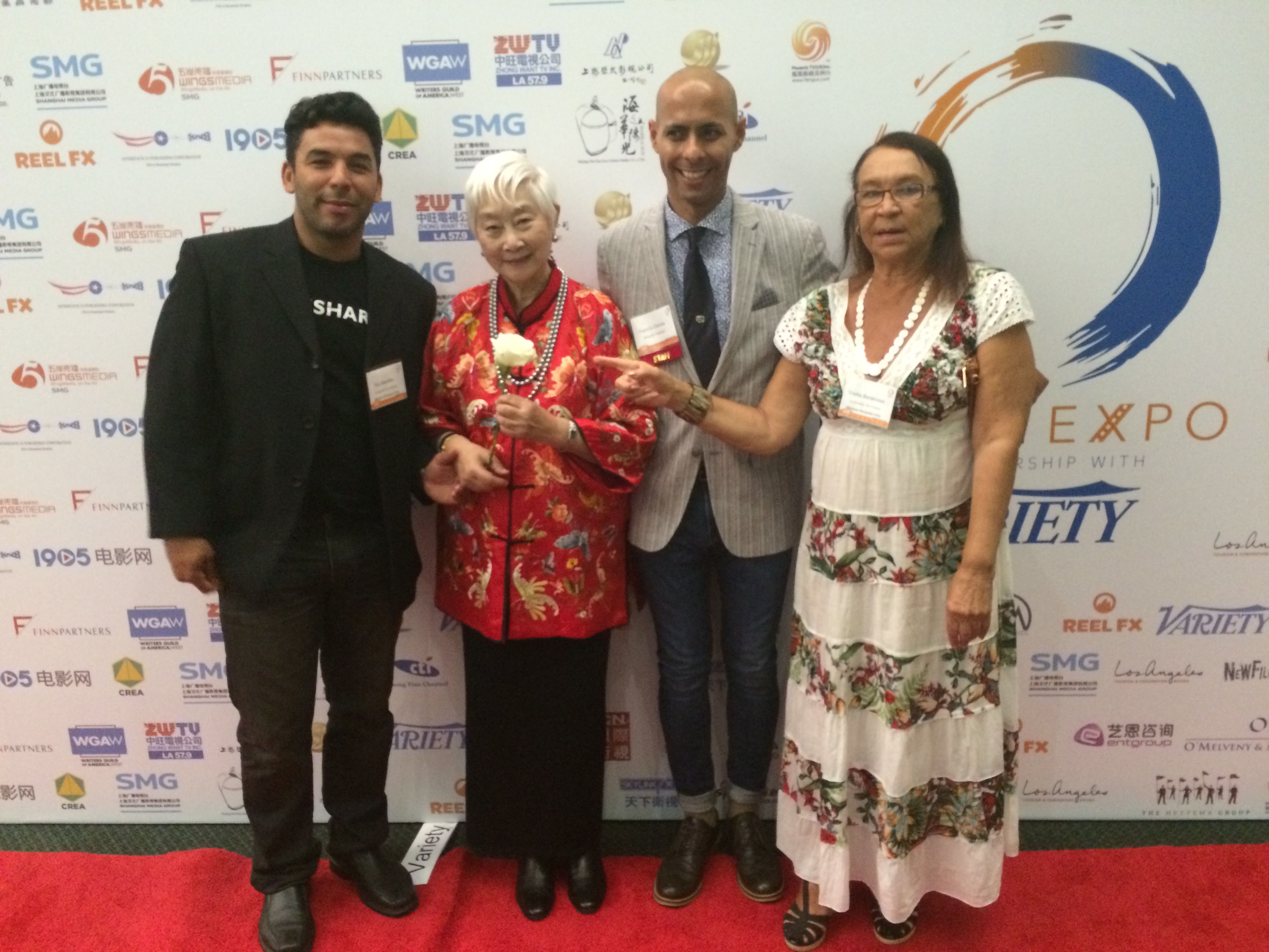 US China Film & TV Industry Expo 2015 with Eric Marinho, actress Ms. Lisa Lu and Ms. Yvette Benevides.