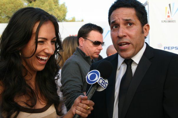 Amber Valdez CBS Mobile host -LOS ANGELES, CA During 2009 ALMA AWARDS pictured with OSCAR NUNEZ