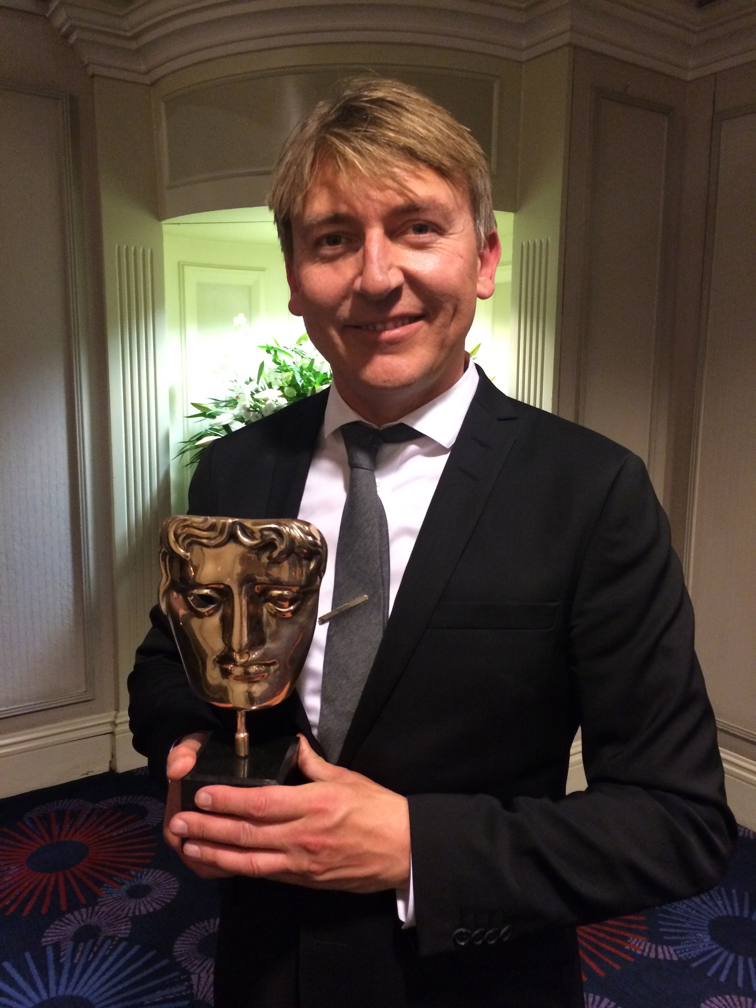 James Strong with Best Drama Series BAFTA 2014 for Broadchurch