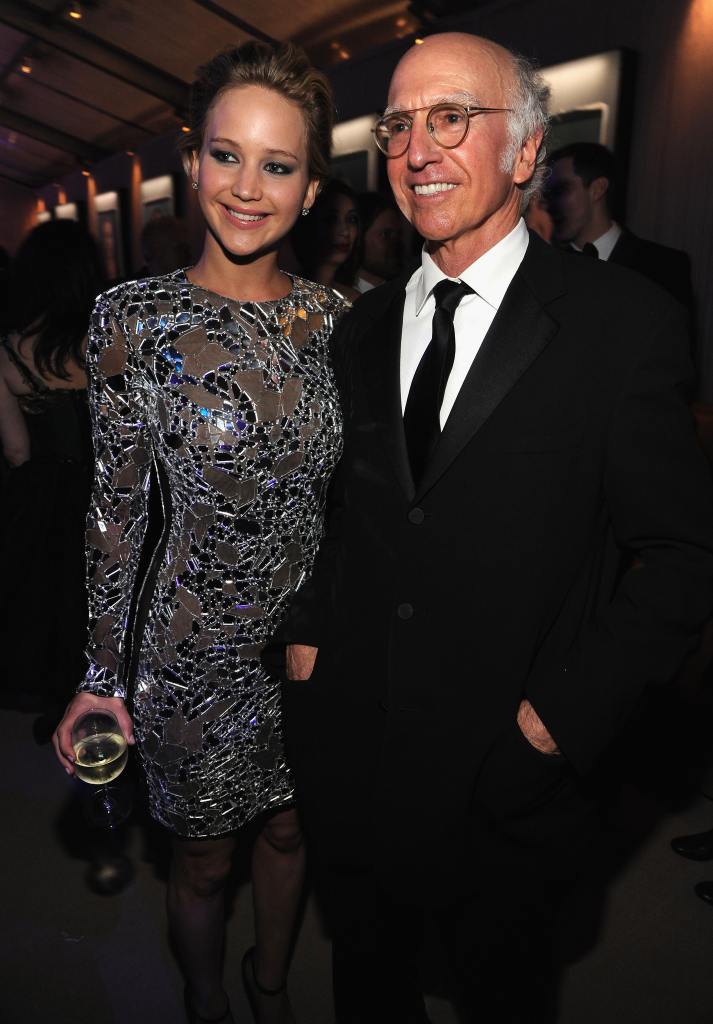 Larry David and Jennifer Lawrence