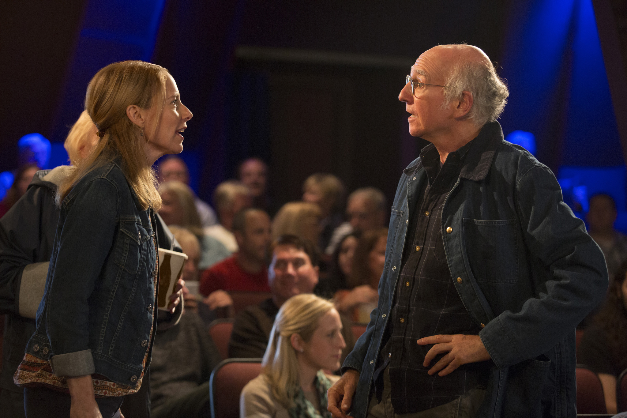 Still of Larry David and Amy Ryan in Clear History (2013)