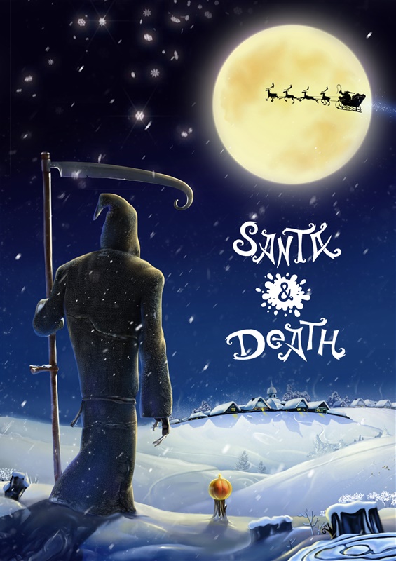 Santa and Death Poster
