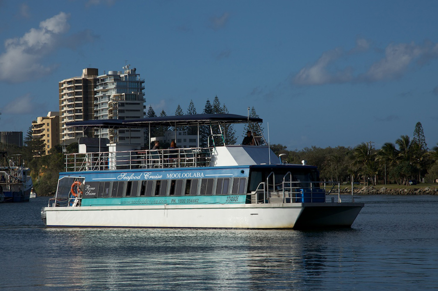 The Seafood Cruise boat, Mooloolaba, used for a scene in Just Like U.