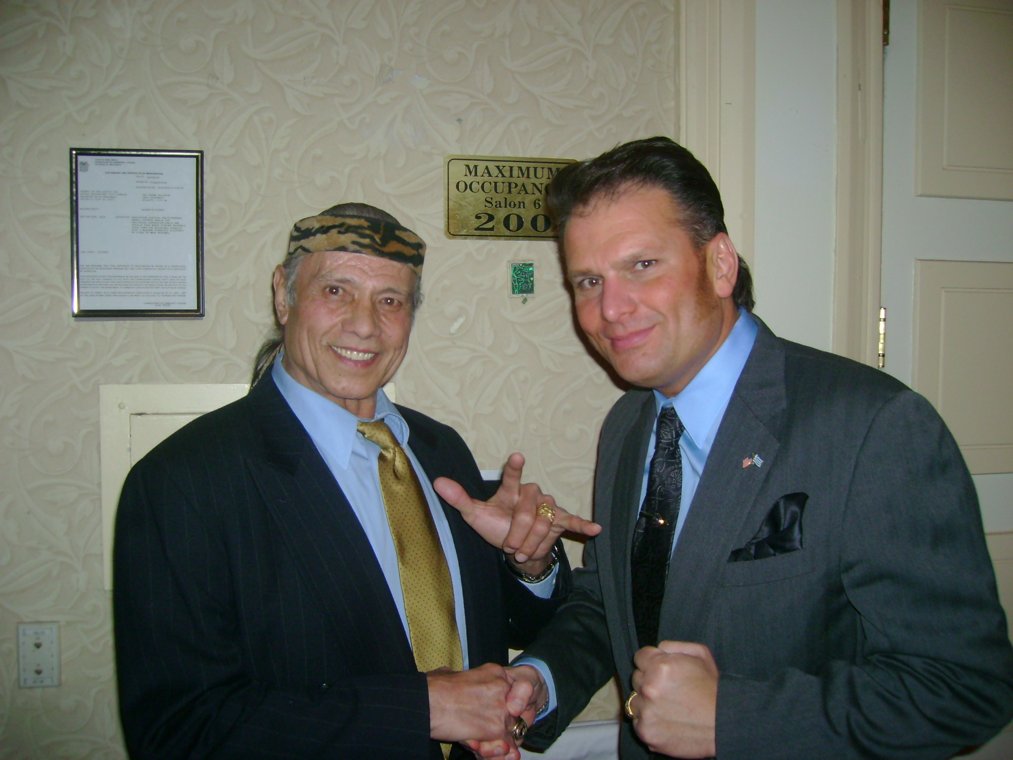 With WWF Wrestling star Mr. Jimmy Superfly Snuka at Martial Art Hall of Honors while I was winner of Years of Achievement and Ambassador of Good Will 2009 & 2011.