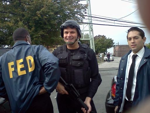 Portraying SWAT in featured film scene - off set pic.