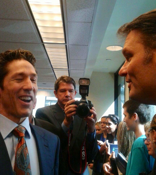 Meeting pastor Joel Osteen NYC.