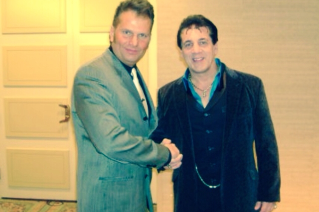 With actor and martial artist Chuck Zito, - Oz, - at Martial Art Hall Of Honors.