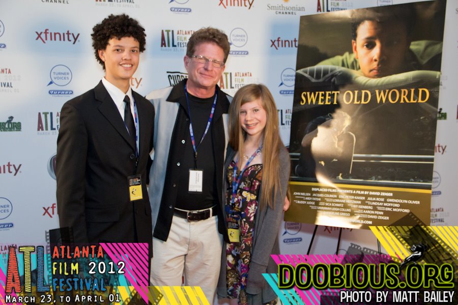 World premier of Sweet Old World at the Atlanta Film Festival (2012). From right to left: Jacques Colimon, David Zeiger and his daughter, Celia Zeiger.