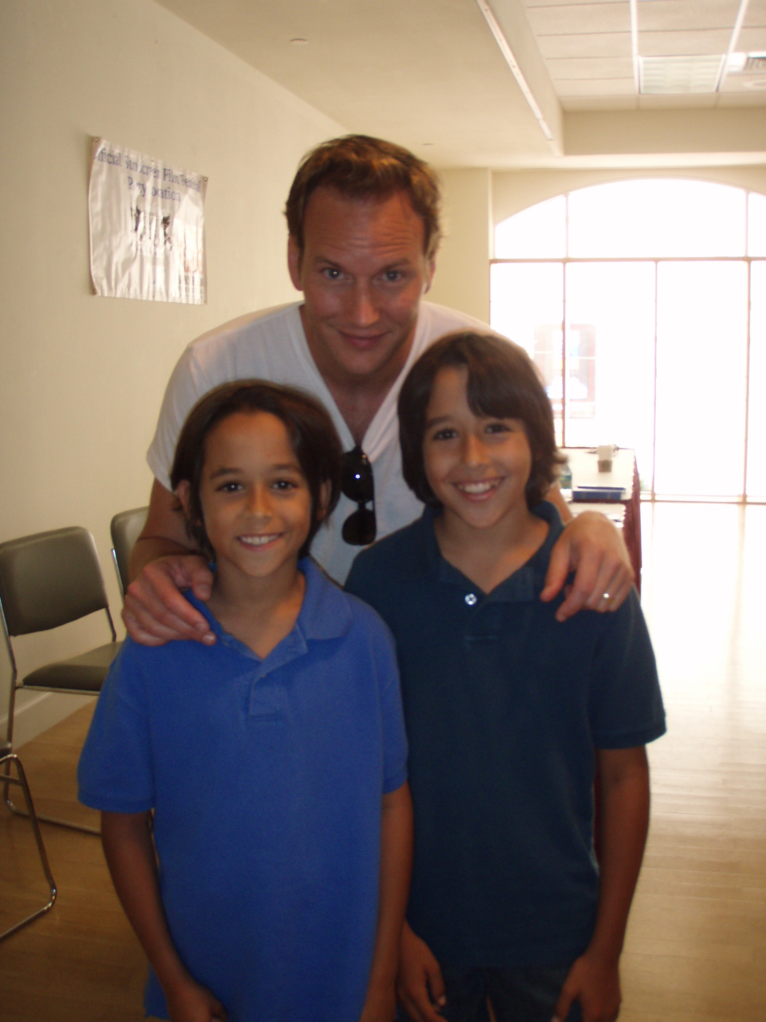 With brother and actor Nathaniel A. Pena, and actor Patrick Wilson at Sunscreen Film Festival Workshop.