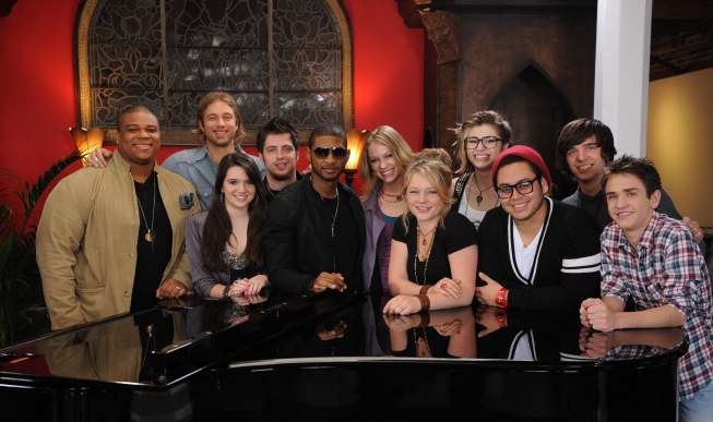 Still of Usher Raymond, Lee DeWyze, Katie Stevens, Aaron Kelly, Andrew Garcia, Didi Benami, Casey James, Crystal Bowersox, Michael Lynche, Siobhan Magnus and Tim Urban in American Idol: The Search for a Superstar (2002)