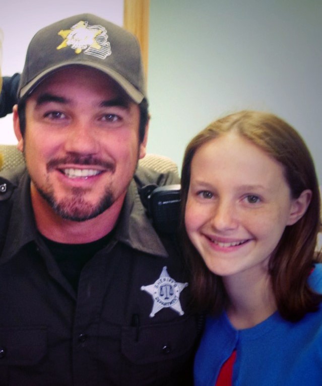 With Dean Cain who plays my dad, Sheriff Rick Langston in MOW Holiday Miracle.
