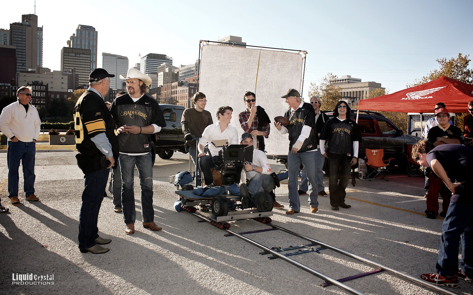 Brian Harstine Directing Video With Badhorse and Terry Bradshaw
