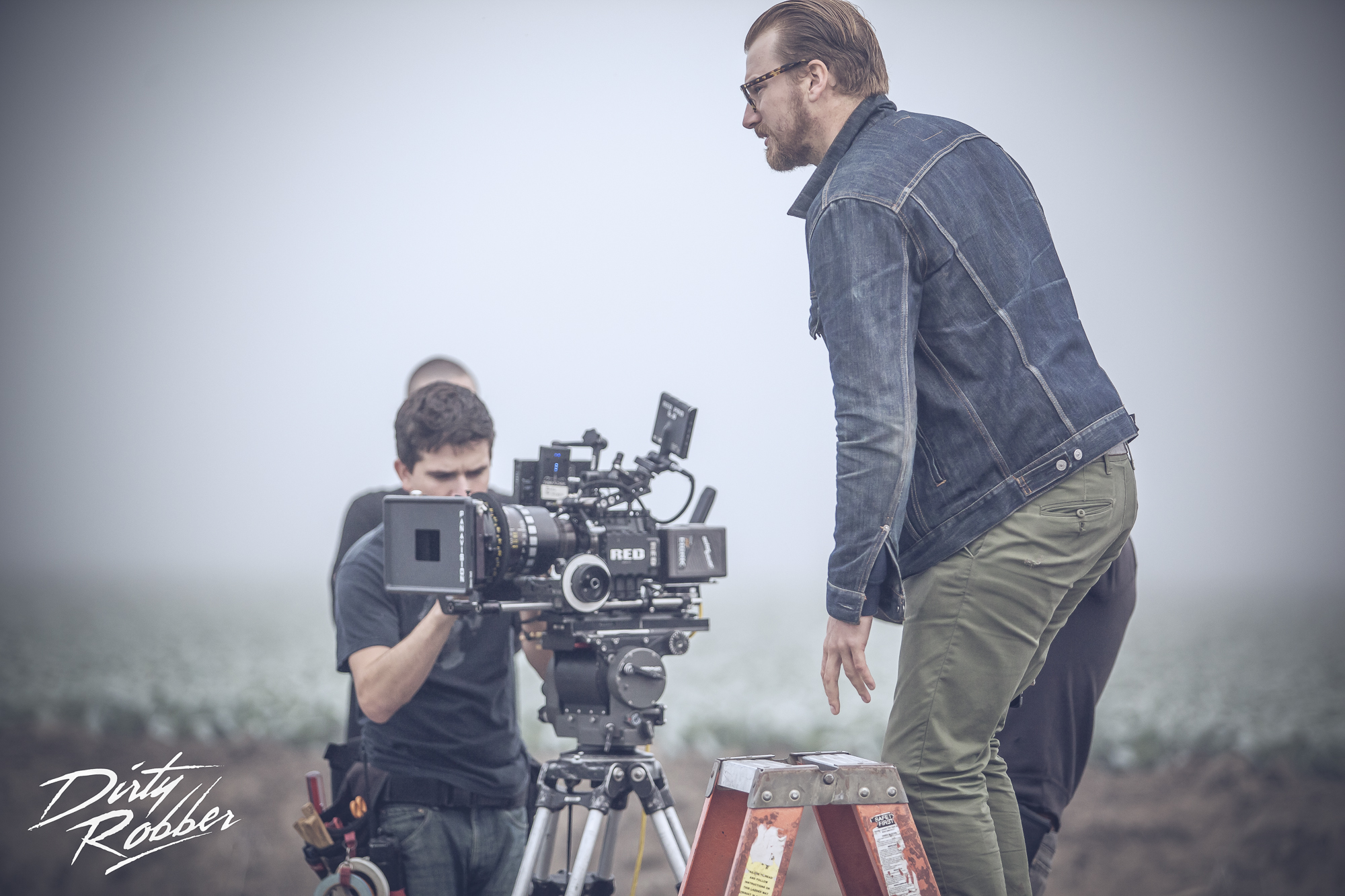 Andrew Hines on set in California.