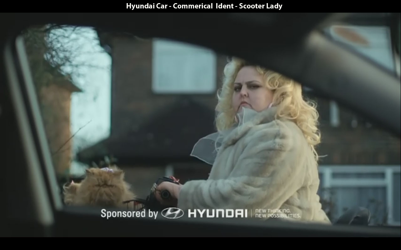 Hyundai Car Advert 2011 Character - Scooter Lady