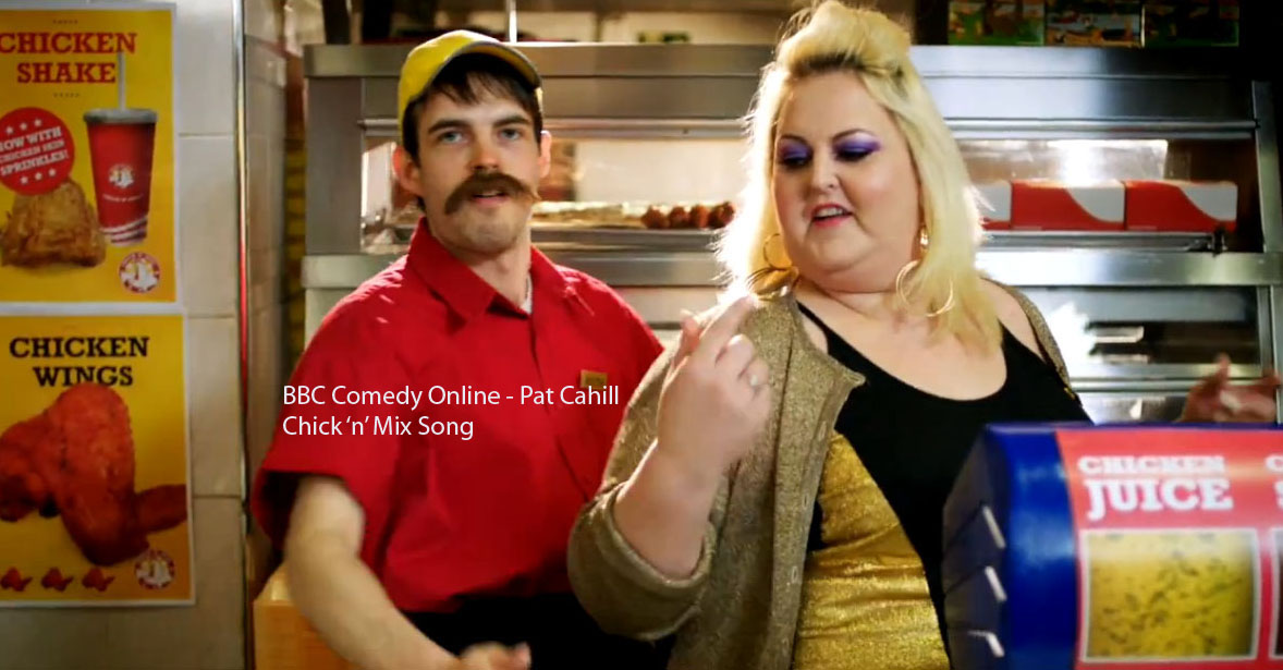 Chick 'n' Mix by Pat Cahill Comedy music video - BBC online