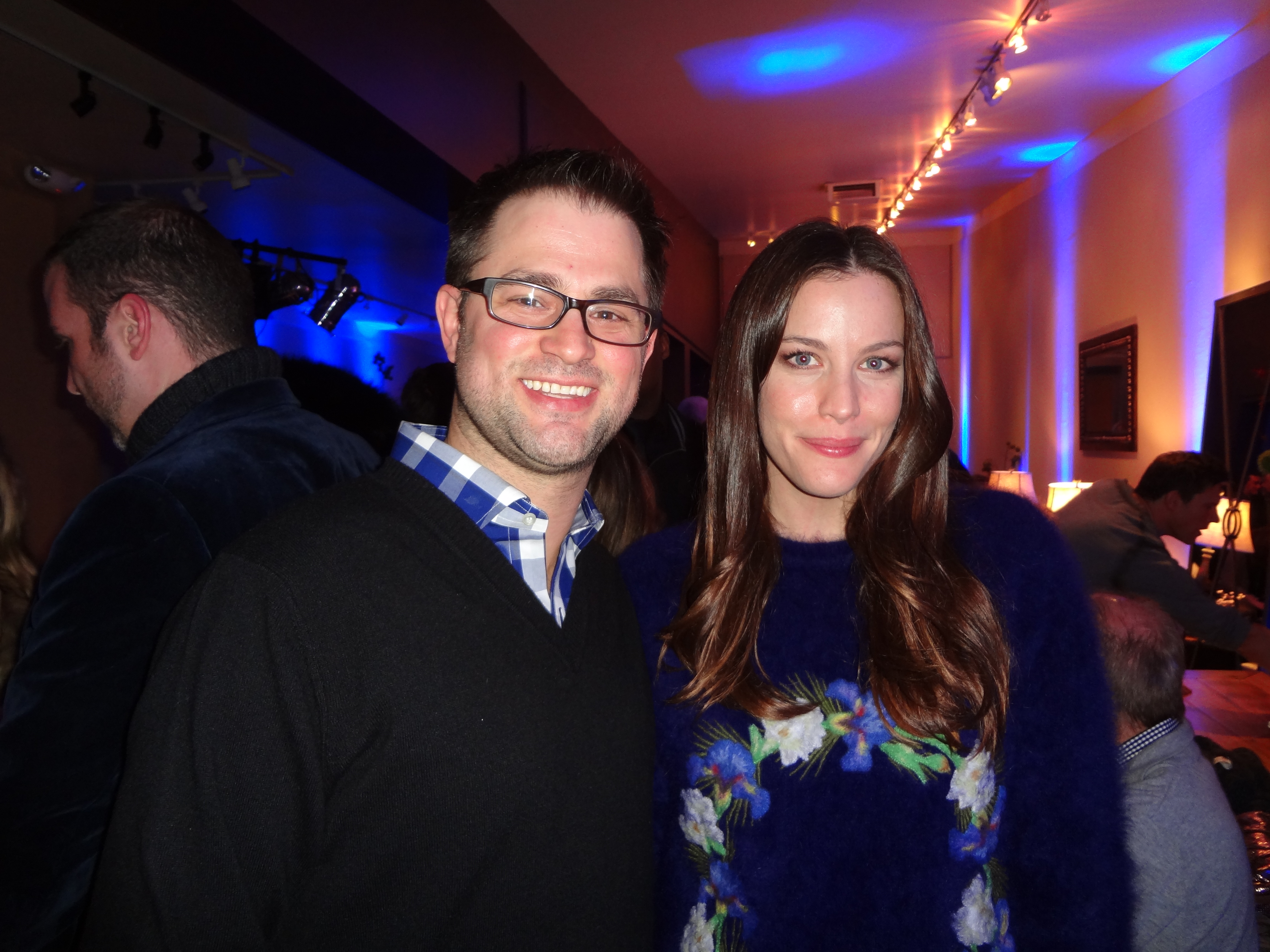 with Liv Tyler at the Robot and Frank dinner in Park City.