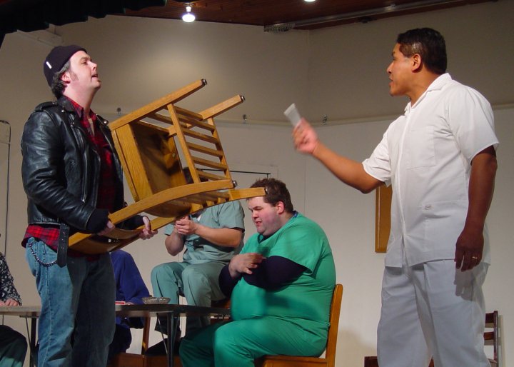 Guy Wellman as Aide Williams in One Flew Over the Cuckoos Nest as performed by the cast of the Tidewater Players.