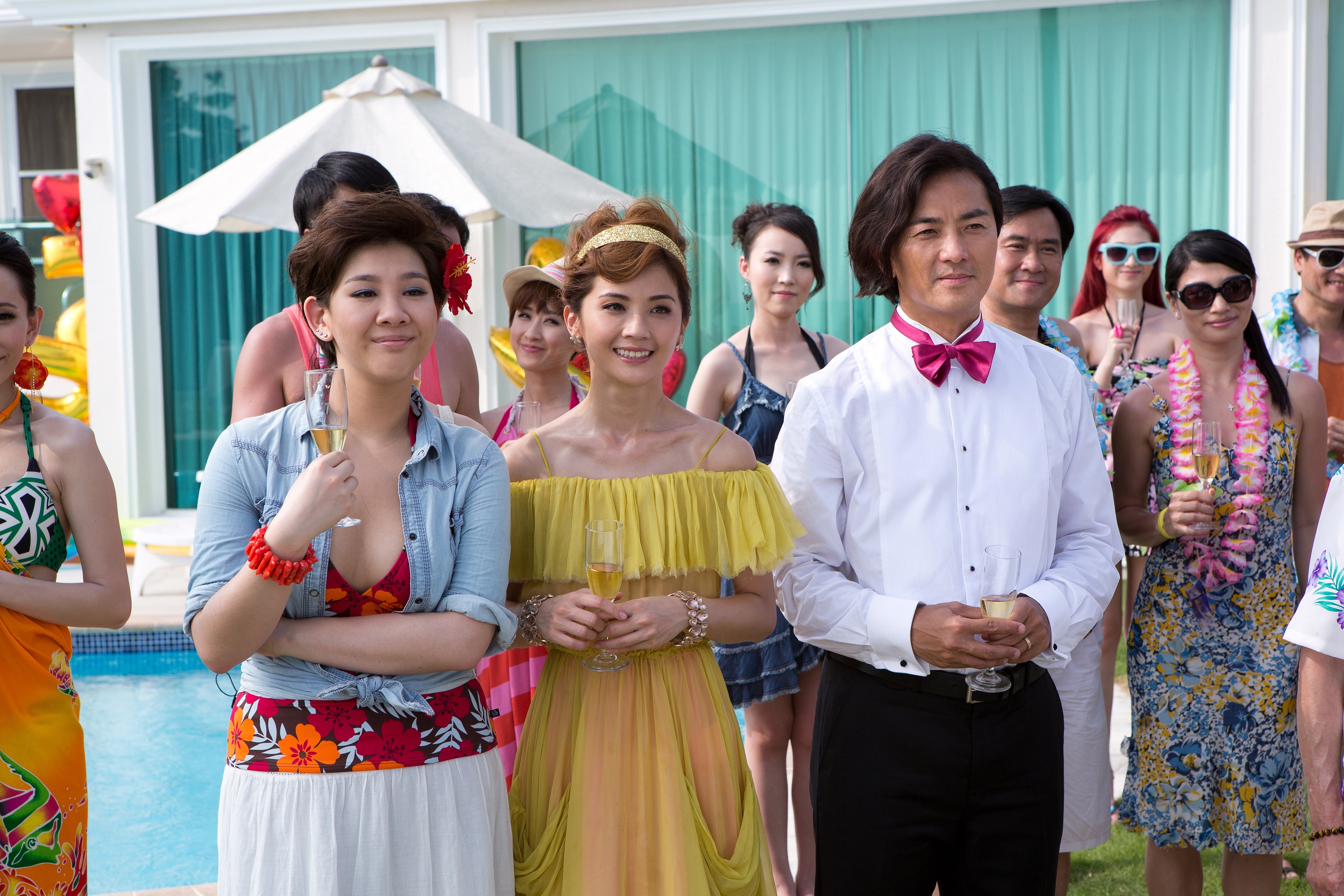 Still of Ekin Cheng, Charlene Choi and Joyce Cheng in Wo lao gong m sheng xing (2012)