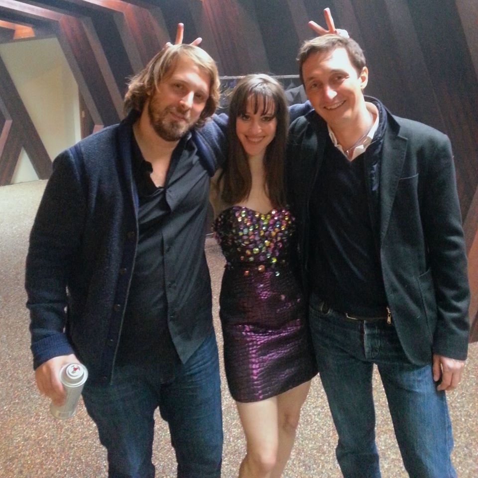 Director Alexandre Aja, Actress Goldie Hoffman, and cinematographer Maxime Alexandre at wrap party for 