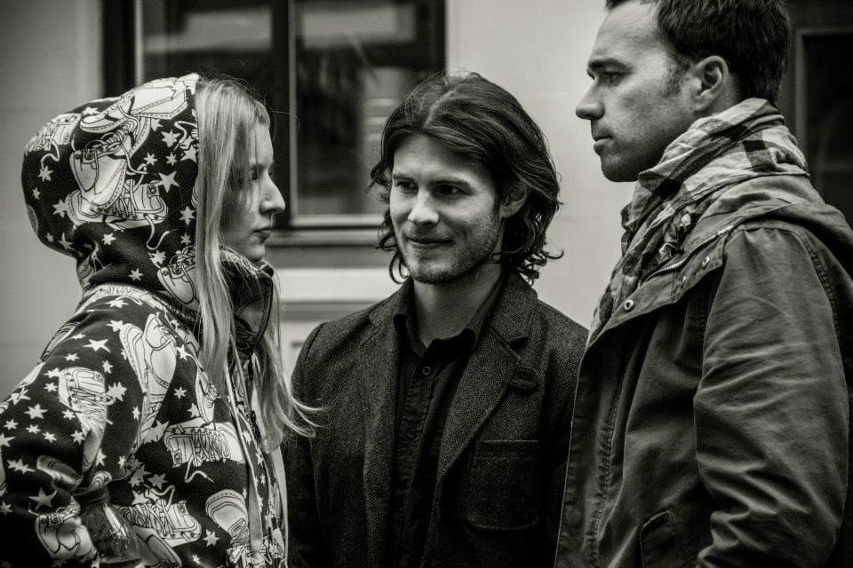 Amelia Clay, Will Howarth and Seumas Sargent on set of The Philosopher King (2014)
