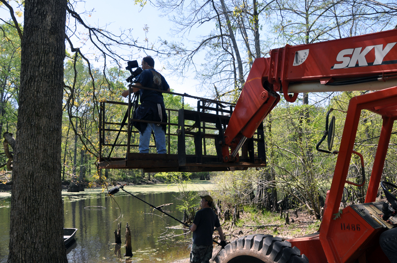 On set of 'End of the Road' 2013