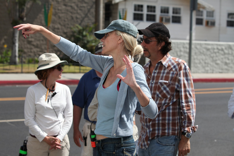 Director, Lisa Robertson on the set of 'COMMERCE'