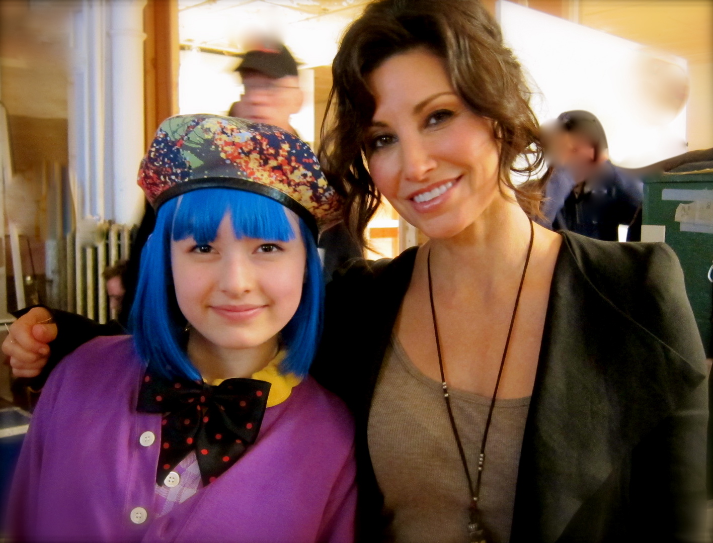 on HBO's How To Make It In America set with Gina Gershon