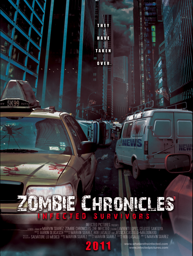 Movie Poster for Zombie Chronicles:Infected Survivors. This is the second episode to the Zombie Chronicles trilogy