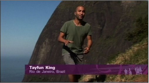 Reporter Tayfun King, Rio de Janeiro, Brazil, BBC World News television travel show 