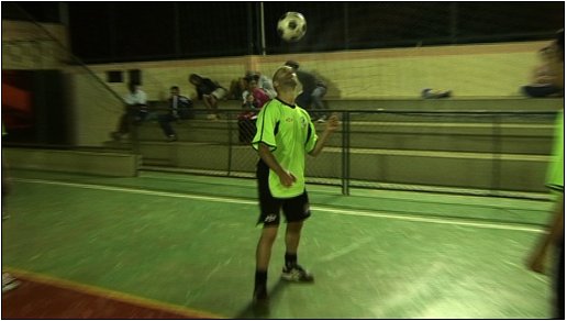 TV Reporter Tayfun King, Playing Futsal, Valenca, Brazil