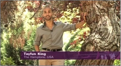 Reporter Tayfun King, The Hamptons, BBC World News television travel show 