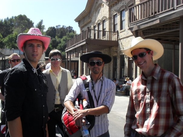 Jesse Welch as a gay cowboy on the backlot at Universal Studios
